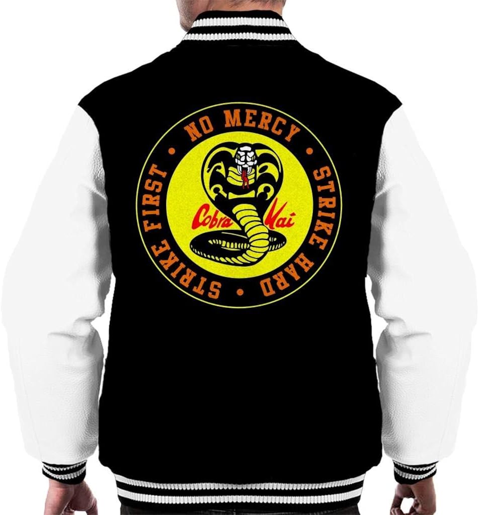 Cobra Kai Snake Logo No Mercy Men's Varsity Jacket at  Men’s Clothing store
