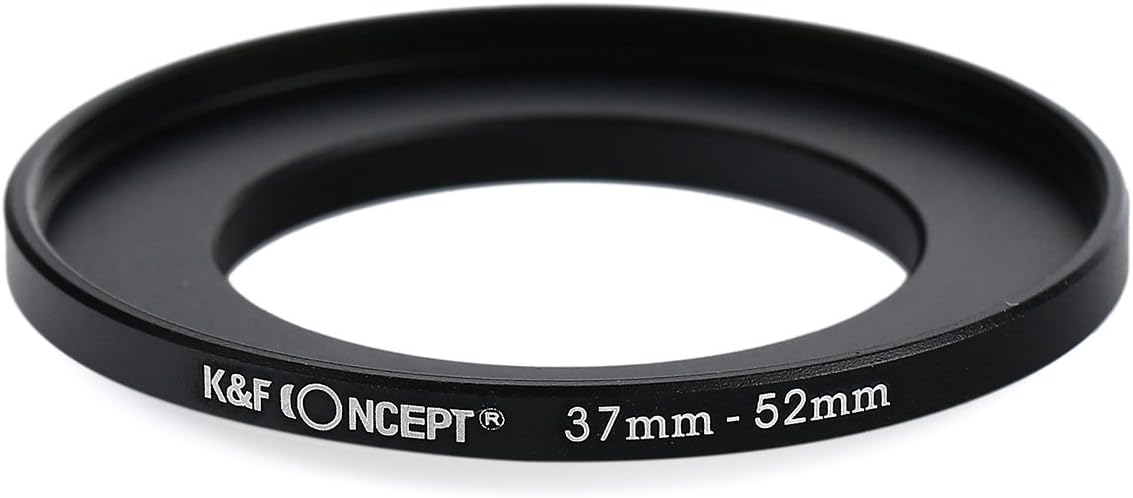 K&F Concept Metal Stepping Rings 37-52mm Adatper Step Up Filter Ring 37MM Lens to 52MM Accessory for Canon Nikon Camera