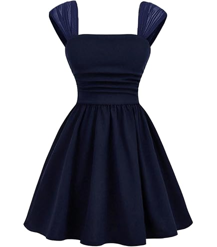 cute blue dresses for teens SHENHE Girl's Summer Dress Tie Shoulder A Line Flowy Flower Textured Birthday Princess Dress 8Y: Clothing, Shoes & Jewelry Provide us with photos Kim Kardashian Wears Black color:Royal Blue Slim Fit