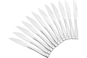 Sandmovie Steak Knives Set, Stainless Steel Steak Knife, Set of 12