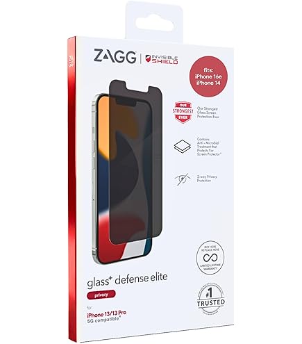 Protezione Schermo ZAGG InvisibleShield Glass Elite Privacy+ | Vetro Temperato Con Filtro Privacy Per IPhone 12/11/XR