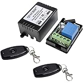 RODOT DC 12V 1CH RF Wireless Relay Module Remote Control Momentary Switch | 433Mhz Transmitter and Receiver for Entrance Control, Car Light 164ft (1relays)