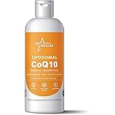 Stellar Liposomal CoQ10 Liquid – Premium Absorption Ubiquinone for Heart, Energy & Cellular Health – Non-GMO, Gluten-Free, Third-Party Tested – 4 fl oz (120 mL)
