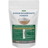 Sodium Bicarbonate Powder for Organic Use, Grade 1 Aluminum Free Baking Soda, Natural No Chemicals, Pure Powder for Cooking, Bicarbonato De Sodio para Tomar en Polvo, 1 lb