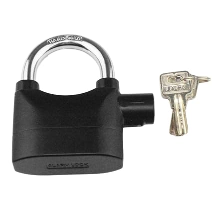 Waterproof Electronic Siren Alarm Lock, Anti Theft Padlock for Home Office Bike MASALING