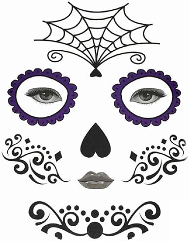 Amazon Com Shimigy Halloween Temporary Face Art Waterproof Mask