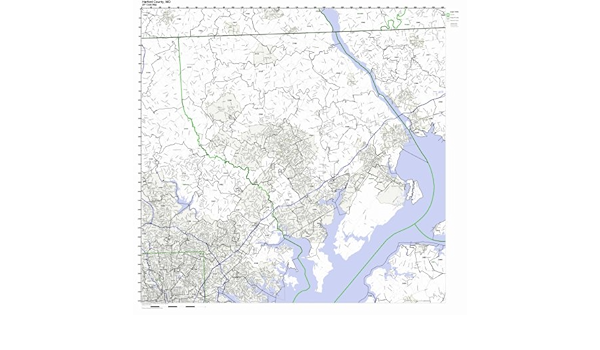 Harford County Zip Code Map Amazon - Harford County, Maryland Md Zip Code Map Not Laminated: Office  Products