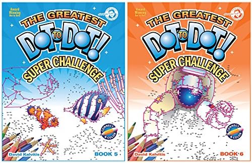 (Set/2) Dot To Dot Super Challenge Books 5 &amp; 6 - Great Art Fun For All Ages