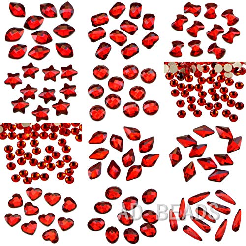300 Pieces Flatback Non Hotfix Gems Crystal Rhinestones