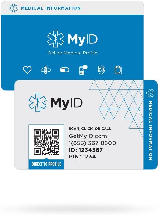 Endevr MyID Medical ID Wallet Card, Store All of Your Medical Information for Emergencies
