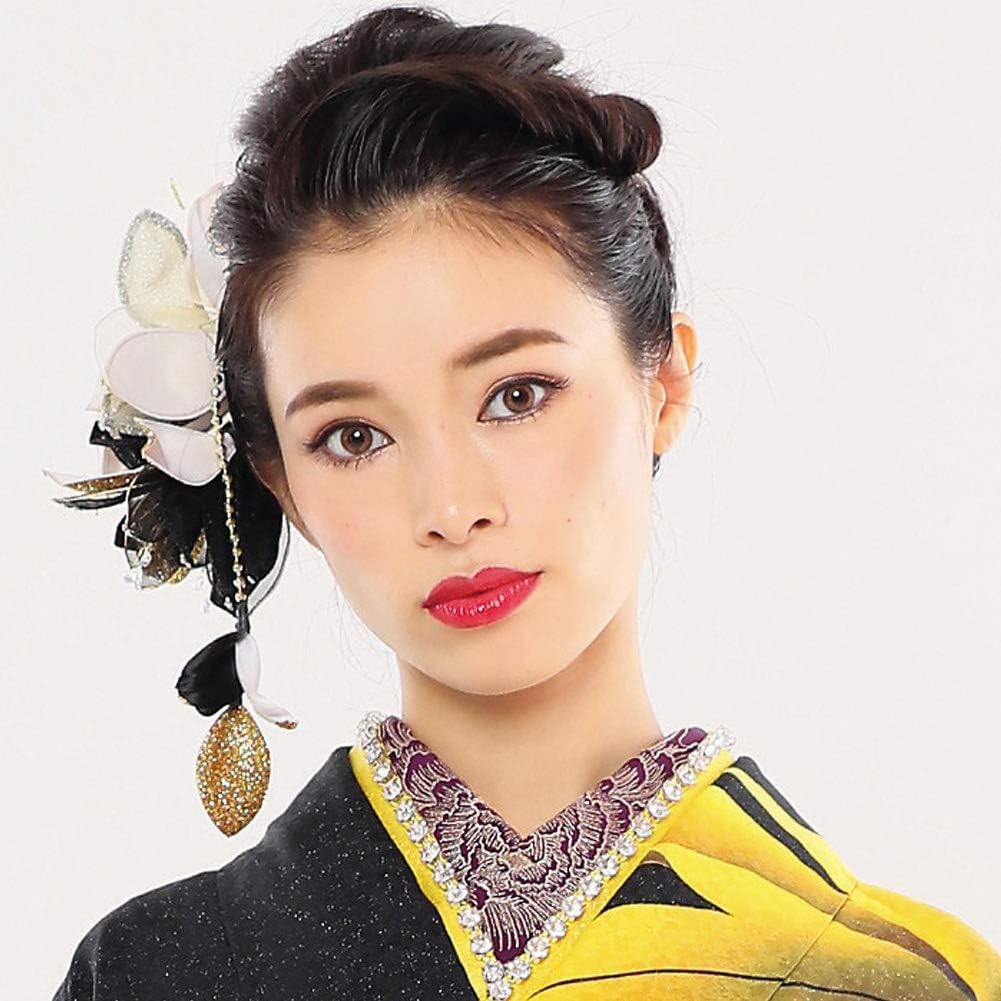 Amazon Sweet Angel 髪飾り リリー ゴールド 金 黒 ブラック 百合 大輪 ユリ カサブランカ 金色 黒 和装小物 ヘアアクセサリー 日本製 Kky114 和装小物 通販