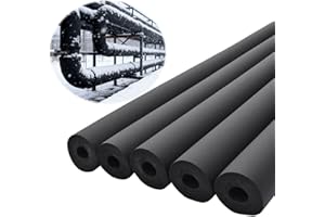 Outdoor Pipe Insulation Length 5.5 5.9 ft Foam Tube Black Pipe Cover Heat Preservation Foam Tubing for AC Unit, Guitar Stands
