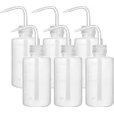 DEPEPE 6-Pack 250ml Squeeze Bottles for Liquids, LDPE Plastic Safety Squirt Bottle with Narrow Mouth &amp; Scale Labels, Small Watering Can for Indoor Plants, Lab Tattoo Cleaning Tools