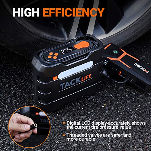 TACKLIFE A6 Digital Tire Inflator, DC 12V Portable Air Compressor for