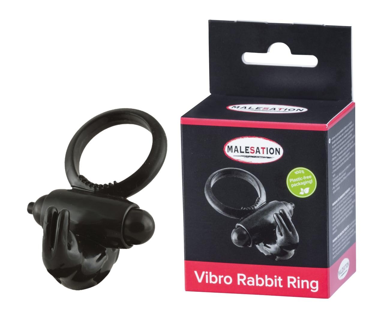 MALESATION Penis Vibrating Ring Black 3 cm