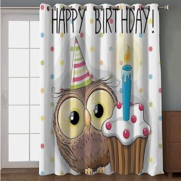 Amazon Com Iprint Blackout Patio Door Curtain Birthday