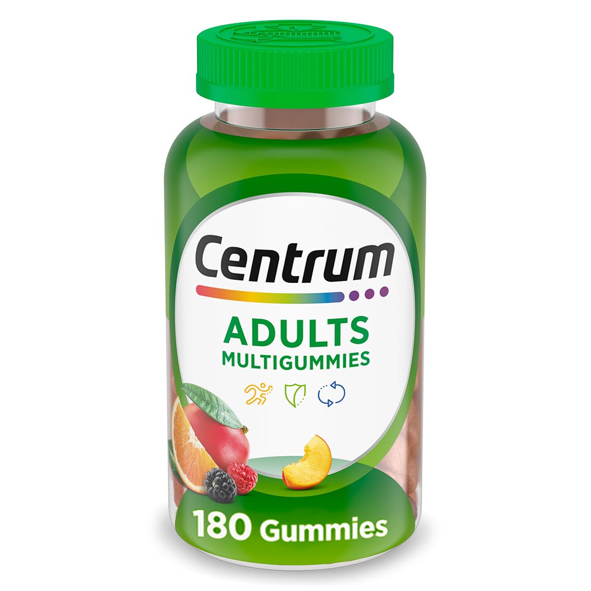 Centrum MultiGummies Gummy Multivitamin for Adults, Multivitamin/Multimineral Supplement with Vitamins D, B and E, Assorted Fruit Flavor - 180 Count