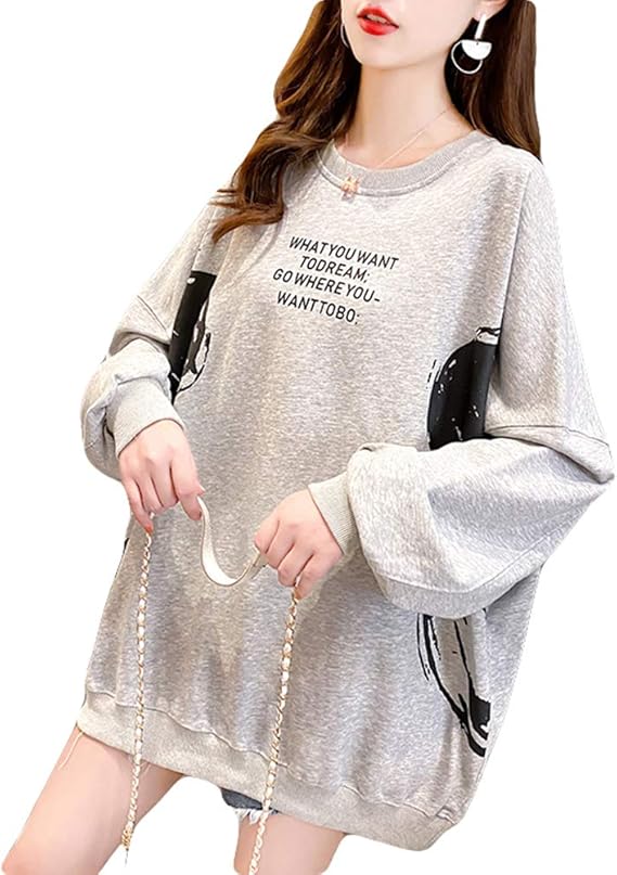 Amazon ｚｈｏｎｇｊｕｅ トレーナー レディース プルオーバー パーカー 長袖 ゆったり トップス 薄手 ボリュームスリーブ 韓国ファッション カットソー 秋 大きいサイズ トレーナー パーカー 通販