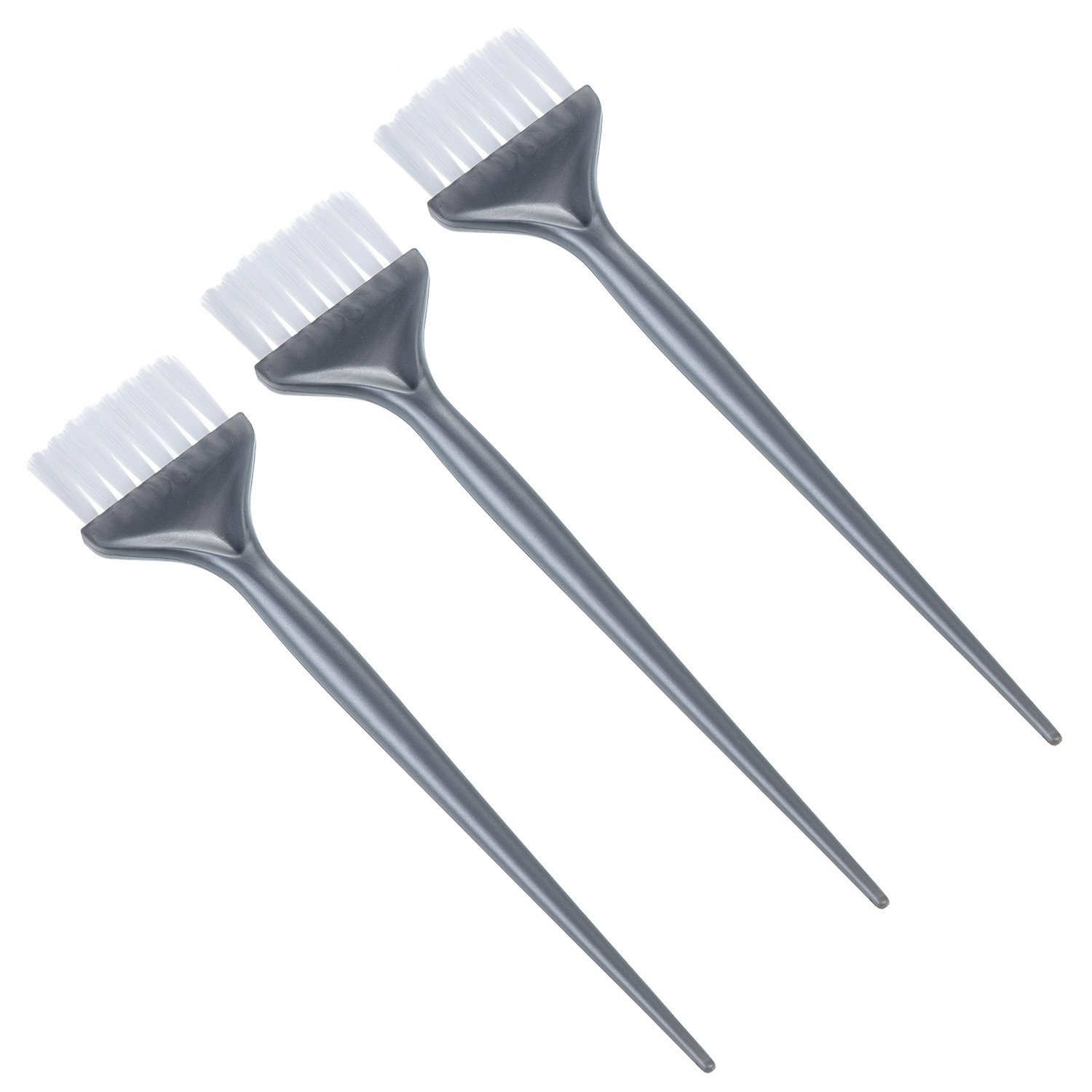 Mudder 5 Pack Hair Dye Coloring Brushes Hair Coloring Dyeing Kit Handle Salon Hair Bleach Tinting DIY Tool (Silver Grey) : Beauty