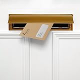Zavia Internal Letterbox Draught Excluder 11.5 Inch Brass Metallic Plate view 6