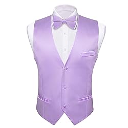 Barry.Wang Mens Light Purple Formal Suit Vest