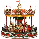 Lemax Carnival-Sights &amp; Sounds: Santa Carousel-(34682-UK), Resin, Multicolor