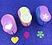 TECH-P 3 Pack Hand Press Paper Craft Punch,Card Scrapbooking Engraving Kid Cut DIY Hole Puncher-Balloon Heart Flower