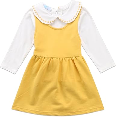 yellow overall skirt
