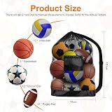 AMFUN Extra Large Mesh Bag with Adjustable Shoulder Strap for Sports Ball view 2