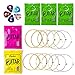 Phosphor Bronze Acoustic Guitar Strings Set Including 3 Extra Light Strings (012-0.3), 1 Pack Medium Strings (12-53), 1 Pack Normal Light Strings (11-52), 5 Assorted Picks, By Vangoa