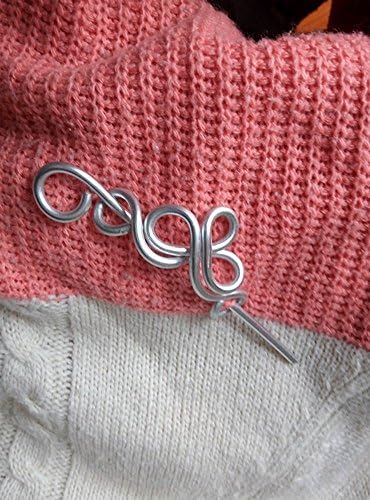 Silver Hair Slide Sweater Brooches Scarf Pin Metal Hair Sticks Hair Clip women gift.