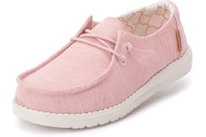 HEYDUDE Hey Dude Girl's Wendy Youth Multiple Sizes & Colors | Girl’s Shoes | Girl’s Lace Up Loafers | Lightweight & Comfortable