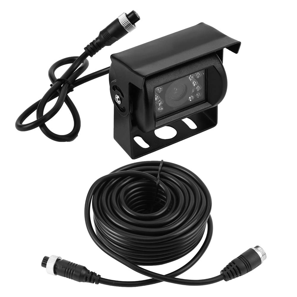 KSTE Reversing Camera And Cable, 24LED Car Rear View Camera Backup Parking Night Vision Reversing Camera 10m Cable