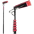 Carivia 24ft Water Fed Pole Kit,Window Cleaning Poles,Water Fed Cleaning Brush,Aluminum Outdoor Window Cleaner,Extendable Telescopic Pole Water Fed Brush Spray Washer for Window Glass/Solar Panel