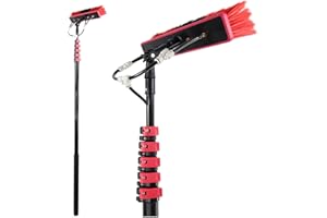 Carivia Water Fed Pole Kit 30ft Solar Panel Cleaning Kit, Window Cleaning System, 20M Hose & Rotating Brush Head, Washing Equ