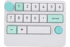 SUNGOOYUE Wireless RGB Mechanical Numeric Keypad, 15 Key Hot Swappable Macro Programmable Numpad with Joystick Knob Control, 