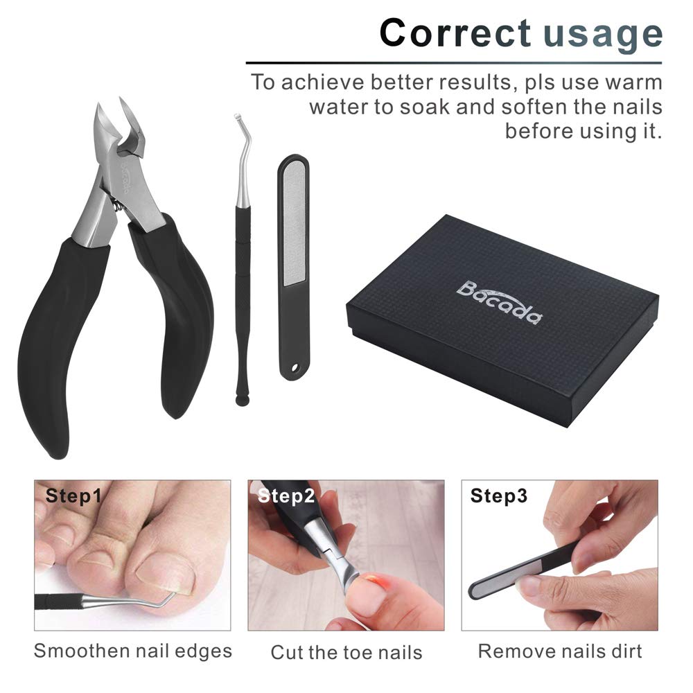 Bacada Upgraded Toenail Clipper for Thick or Ingrown Nails