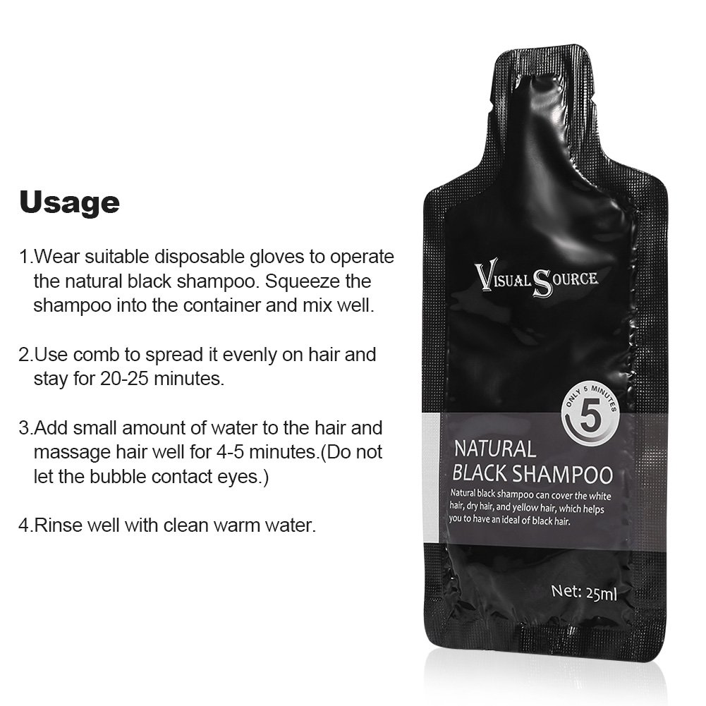 schwarz haar shampoo 2pcs naturlich white hair removal dye haarfarbeshampoo einweg handschuh