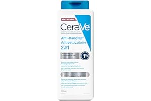 CeraVe 2-in-1 Anti-Dandruff Hydrating Shampoo and Conditioner, Gently Cleanse Scalp, Remove Flakes, & Reduce Itching while Hy