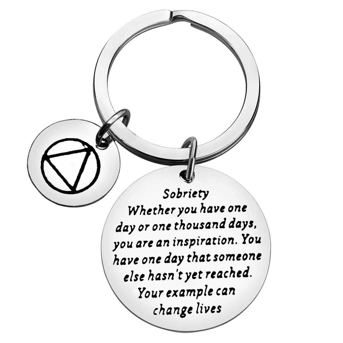 Sobriety Gifts Encouragement Keychain Gifts for Men Women Serenity Prayer Sobriety Addiction Recovery Gifts AA NA Alcoholics Anonymous Gifts Inspirational Gifts for Him Her Birthday Religious Keyring
