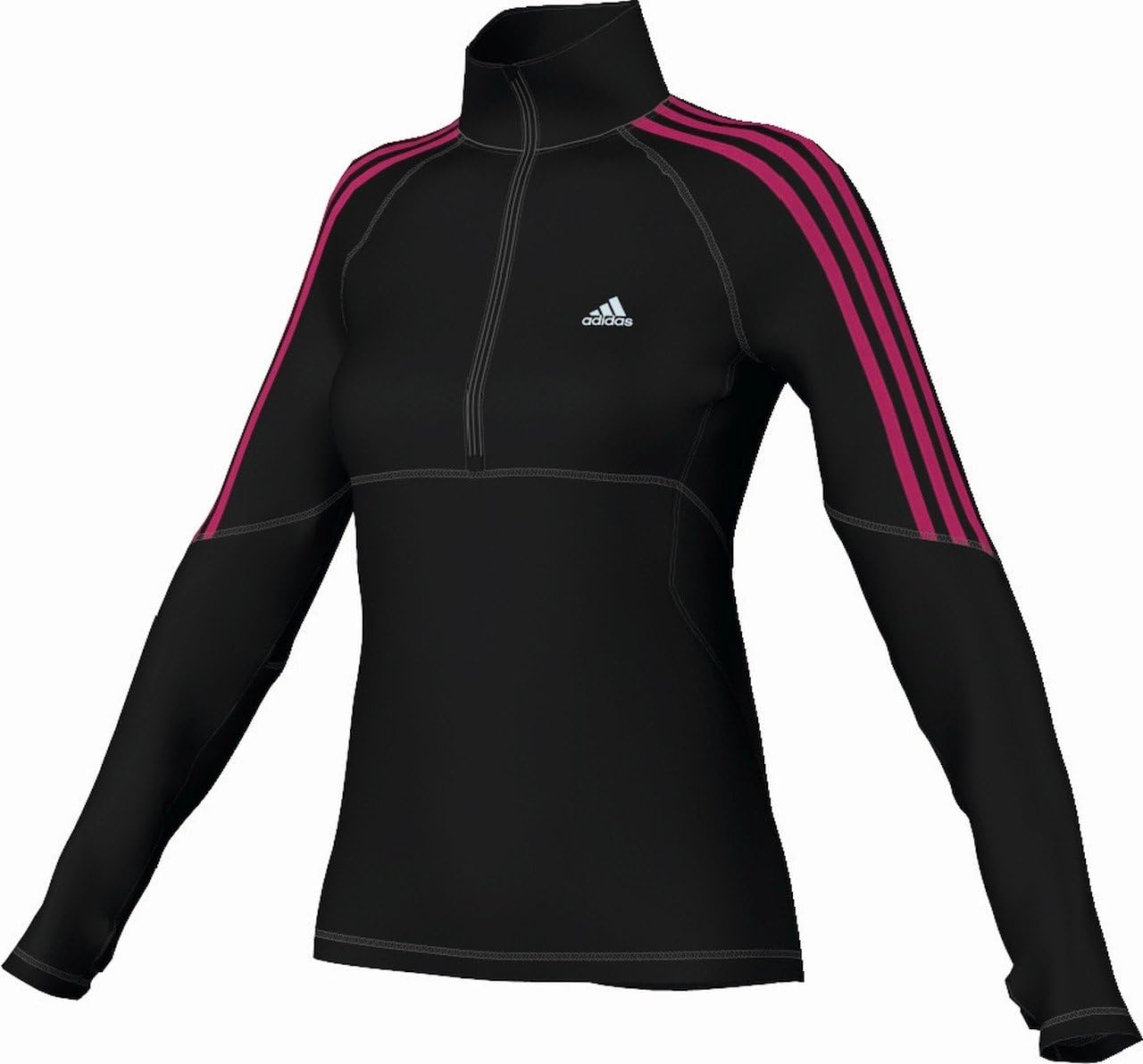 Amazon.com : adidas Womens Response Long Sleeve Zip Jacket - Black/Pink - XS : Sports & Outdoors