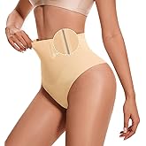 HOHOCHIN Seamless Tummy Control Thong Shapewear for Women High Waisted No Show Panties Shaping Body Shaper Underwear