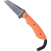 CRKT S.P.I.T. Outdoor Fixed Blade Knife with Sheath, Orange, 2399 | 2.29" Sheepsfoot Blade, Lightweight G10 Handle, Stainless Steel Blade, Thermoplastic Sheath with Mounting Options