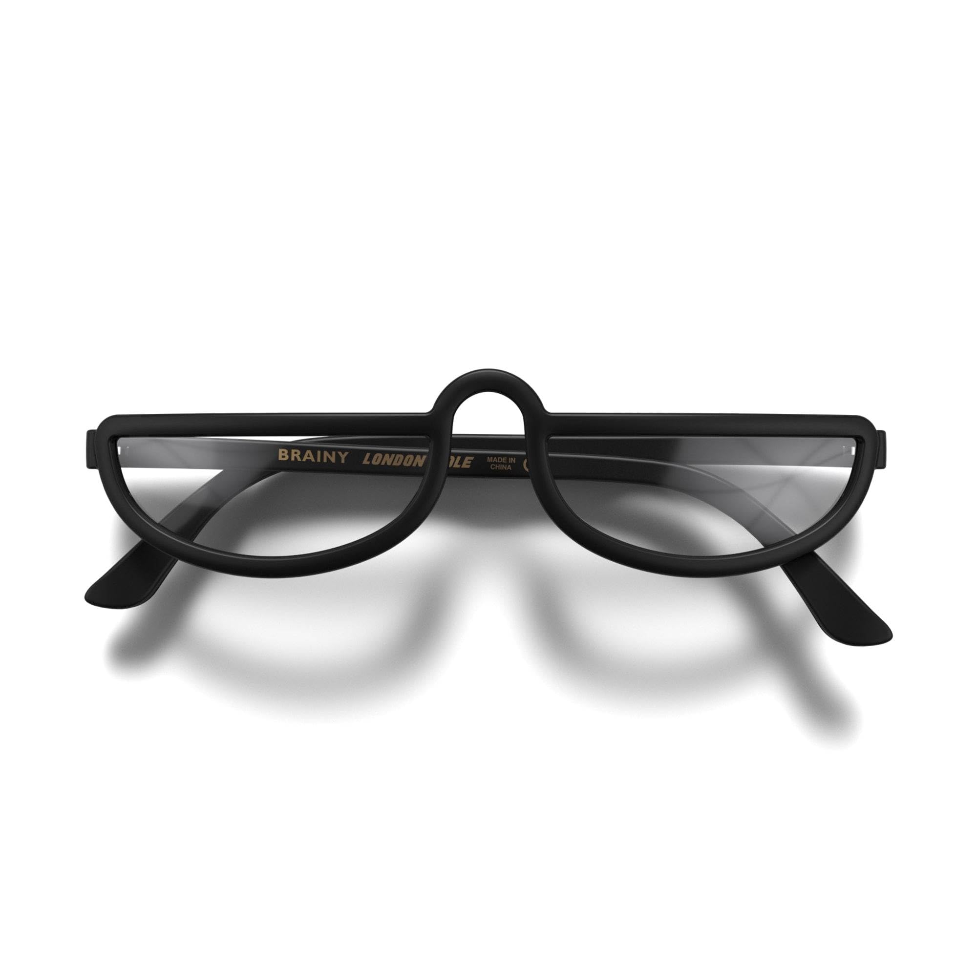 LONDON MOLE® Brainy reading glasses | Cool half moon shaped readers | Men’s Women’s Unisex | Spring hinges — image 1