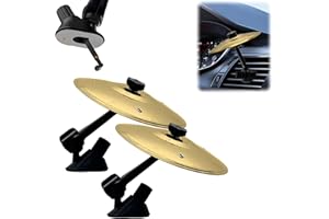 Car Drum Cymbal Air Vent, Fun Music Gadget for Drivers & Drummers, Easy Install on Dashboards & Vents, Crisp Metallic Sound -