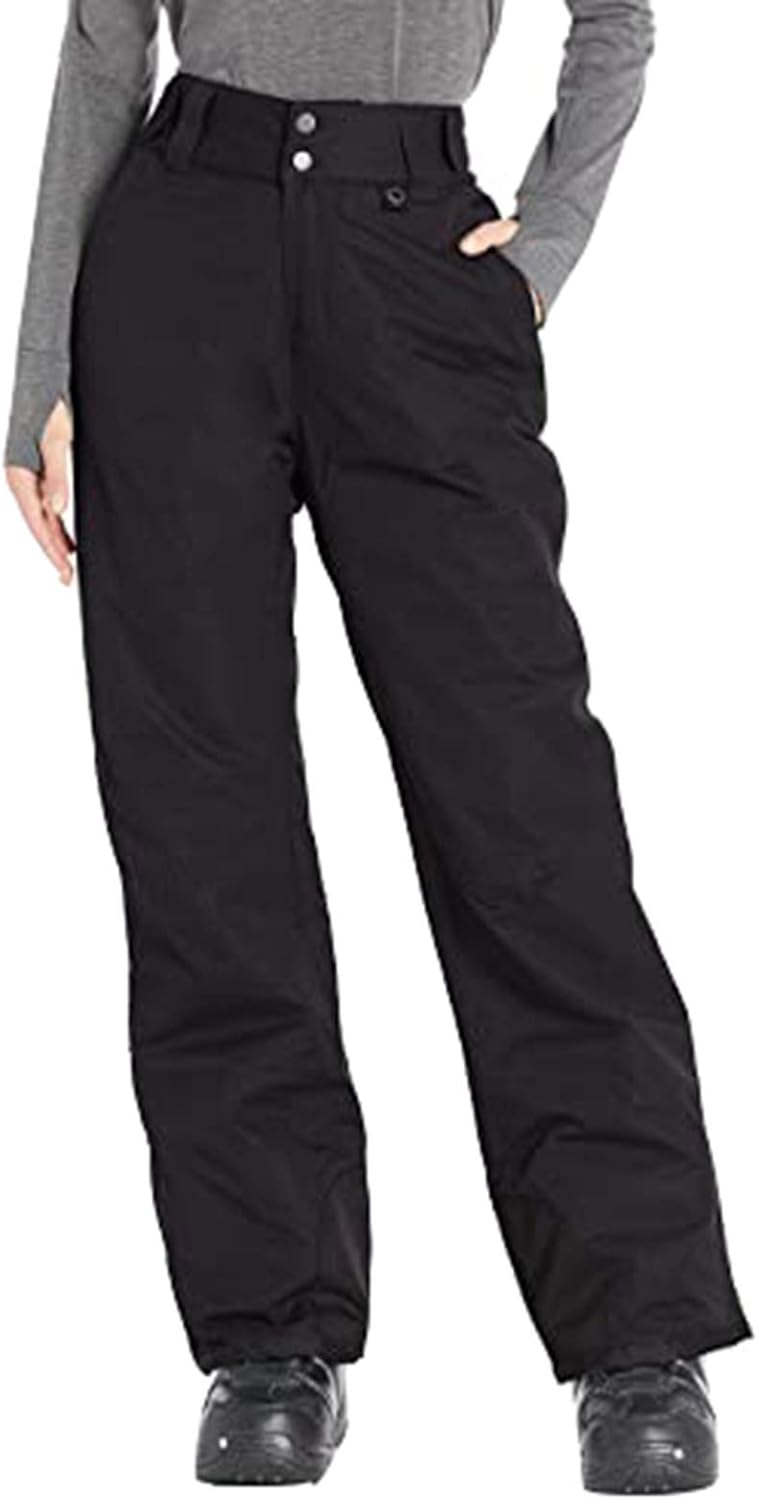 Qinnyo Snow Pants Womens Work Pants, Unisex Insulated Snow Overalls Solid Color Pocket Cargo 