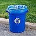 Plasticplace 32-33 Gallon Recycling Trash Bags, 1.2 Mil, Blue Garbage Liners, 33” x 39” (100 Count)