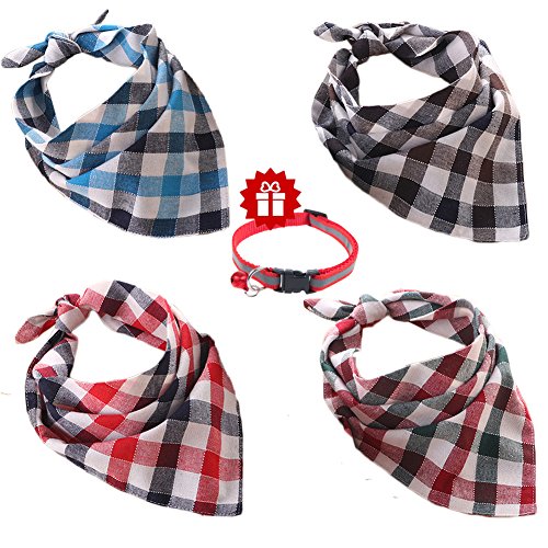 Pet Dog Bandana Triangle Bibs Scarf Accessories for Dogs Cats Pets Animals(4 Pcs/Pack)