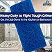 Medium Duty XL Blue Scouring Pad 5 Pack. 10 x 4.5in Large Multipurpose Nylon Scrubbing Sponges. Clean Kitchens, Bathrooms, Counters and Floors to Erase Grime and Make Surfaces Sparkle