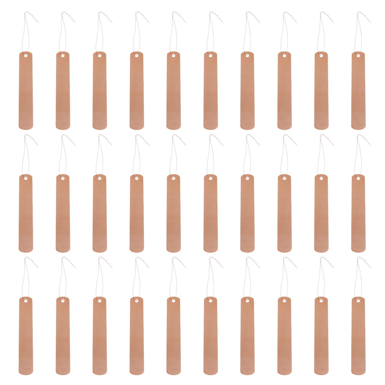 Yardwe Copper Plant Labels Tags 30 Pack Hanging Copper Nursery Garden Labels Marker Plant Tree Tags with Copper Ties for Trees Gardening Nursery 4.7Inch